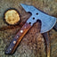 Artisan Crafted Damascus Mini Axe with Leather Sheath - Korvel