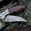 Exquisite Handmade Damascus Steel Folding Knife - Korvel