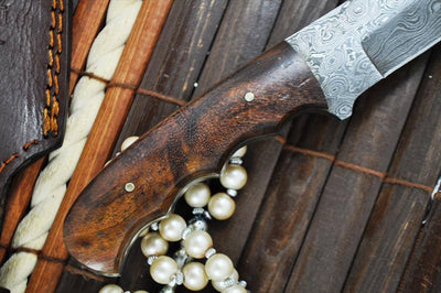 Premium Custom Damascus Steel EDC Skinning Knife - Korvel