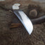 Premium Custom 1095 Hunting Knife | Elegant Camel Bone Handle & Brass Lanyard | 10.5" | Includes Leather Sheath | KBS Knives - Korvel