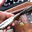 Exquisite Custom Damascus Wood Hunting Knife with New Zealand Red Stag Handle - Korvel