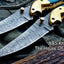 Exquisite Custom Damascus Steel Folding Pocket Knife - Korvel