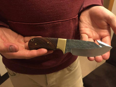 Premium Handcrafted High Carbon Steel Gut Hook Knife - Korvel