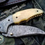 Artisan Crafted Damascus Steel Folding Pocket Knife - Korvel
