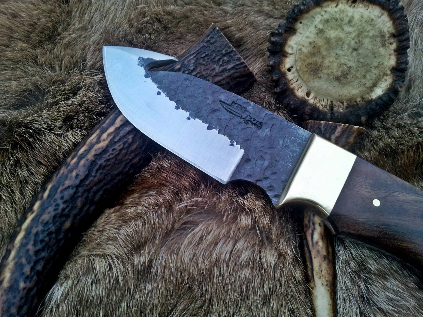 Premium Handcrafted High Carbon Steel Gut Hook Knife - Korvel