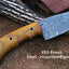 Premium 8.5-Inch Damascus Steel Skinning Knife with Elegant Wood Handle - Korvel