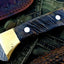 Artisan Crafted Damascus Steel Skinner Knife with Sheep Horn Handle - Korvel