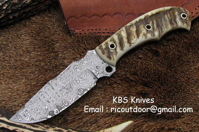 Artisan Crafted Damascus Steel Skinning Knife - Korvel