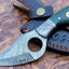 Premium Custom Damascus Steel Skinner Knife with Finger Hole - Korvel