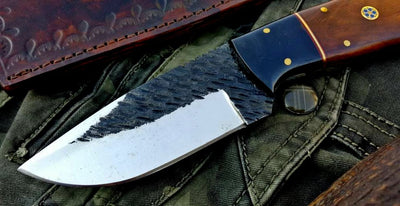 Artisan Crafted 1095 Hammered Steel Skinner Knife - Korvel
