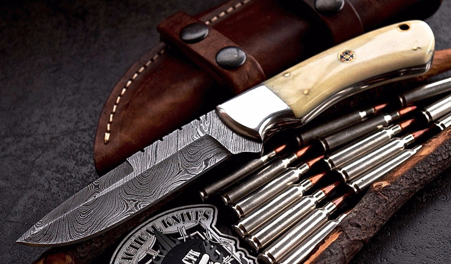 Premium Handmade Damascus Steel Hunting Knife - Korvel