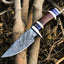 Premium Handmade Damascus Steel Hunting and Skinning Knife - Korvel