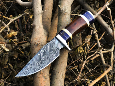 Premium Handmade Damascus Steel Hunting and Skinning Knife - Korvel