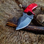 Premium Damascus Steel Deer Skinning Knife with Ergonomic Pakka Wood Handle – 7.5 Inch Drop Point Blade - Korvel