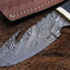 Premium Hunter's Guthook Knife - Handcrafted Damascus Steel with Exotic Handle - Korvel