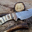 Premium Handmade Damascus Gut Hook Knife for Outdoor Enthusiasts - Korvel