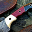 Premium Custom Damascus Steel Skinning Knife for Hunters - Korvel