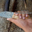 Artisan Crafted Fixed-Blade Skinning Knife with Olivewood Grip - Korvel