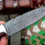 Premium Custom Damascus Bushcraft Skinner Knife with Micarta Handle - Korvel