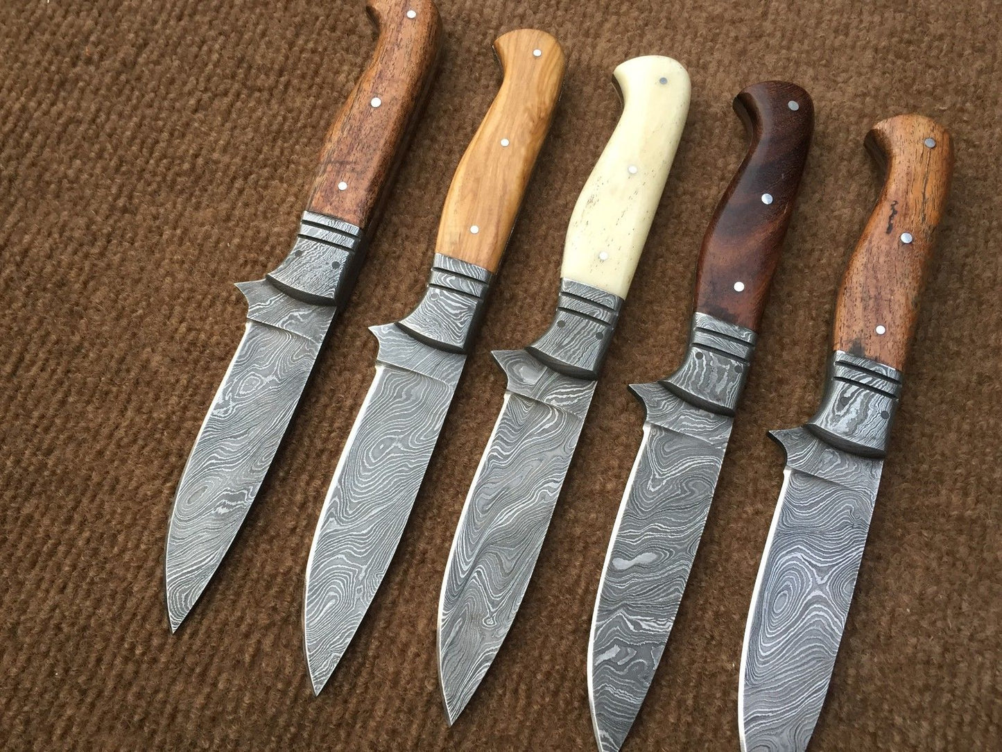 Exquisite Handmade Damascus Steel Steak Knife Set - Korvel