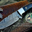 Artisan Damascus Steel Hunting and Skinning Knife - Korvel