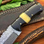 Artisan Crafted Raindrop Damascus Steel Hunting and Skinning Knife - Korvel
