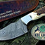 Artisan Crafted Damascus Steel Skinner Knife with Antler Handle - Korvel