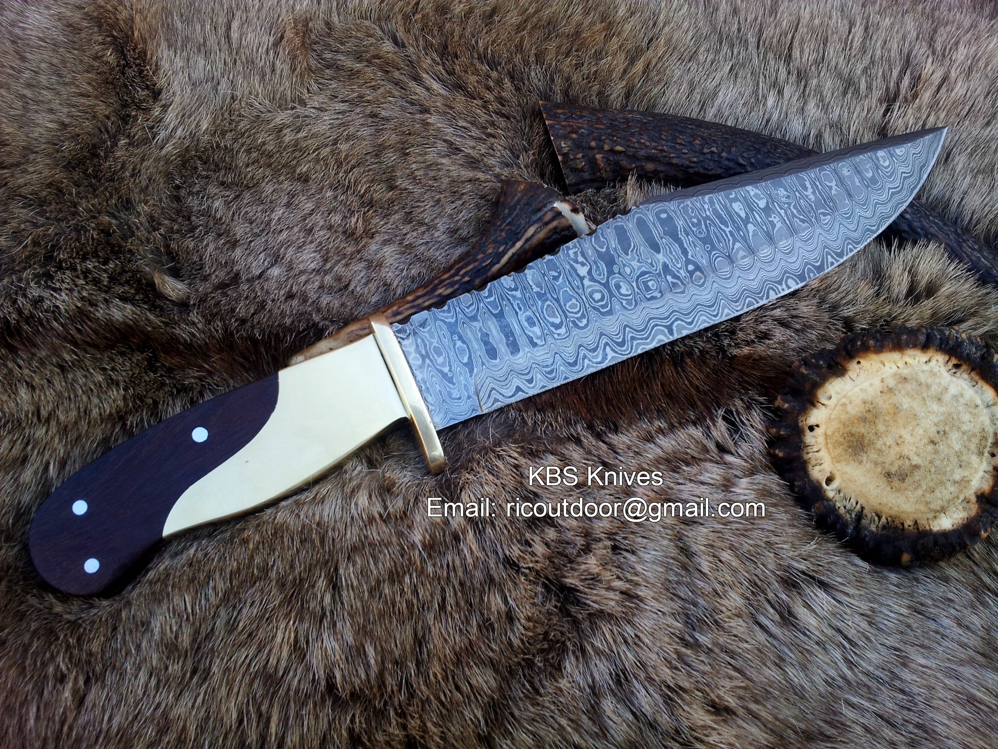 Premium Handmade Damascus Steel Hunting Knife - Korvel