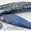 Handcrafted Patina Damascus Folding Knife - EDC Essential - Korvel