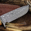 KBS Knives: Exquisite 12-Inch Damascus Hunting Knife with Colorful Camel Bone Handle - Korvel