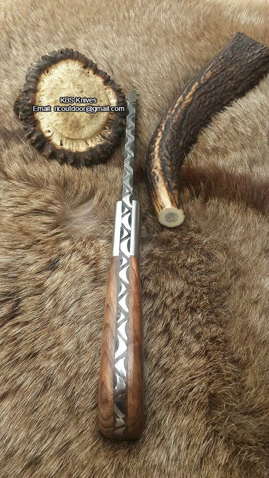 Ridgeback Hunter Custom Damascus Steel Knife - Ultimate Outdoor Companion - Korvel