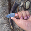 Compact Guthook Knife - Exquisite Damascus Steel & Elegant Rosewood Handle - Korvel