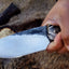 Artisan 1095 Forged Steel Skinning Knife with Buffalo Horn & Camel Bone Handle - 8 Inch Hunting Tool - Korvel