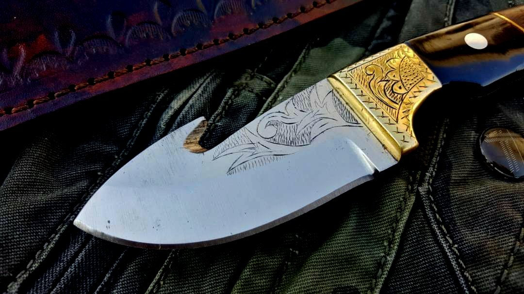 Premium Custom D2 Tool Steel Guthook Skinner Knife - Korvel