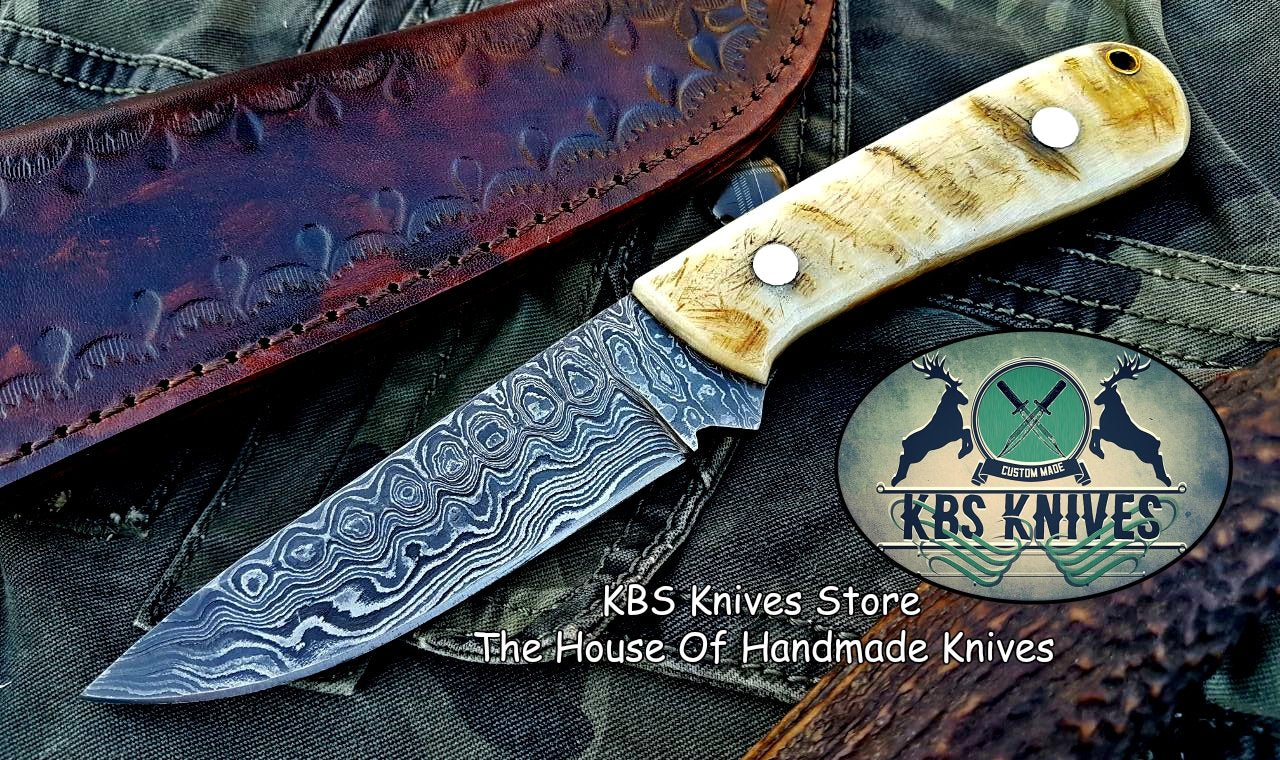 Artisan Crafted Damascus Steel Hunting and Skinning Knife - Korvel