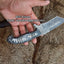 Premium Handcrafted Damascus Tanto Knife with Leather Sheath - Korvel