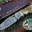 Exquisite Handmade Damascus Steel Folding Knife - Korvel