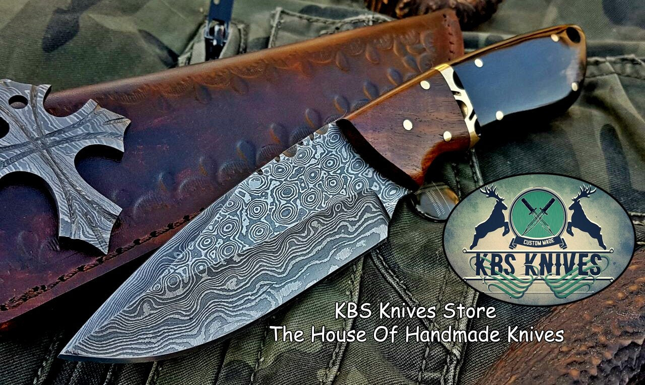 Premium Custom Damascus Steel Skinning Knife for Outdoor Adventures - Korvel