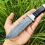 Exquisite Custom Tanto Hunting Knife with Premium Damascus Blade - Korvel