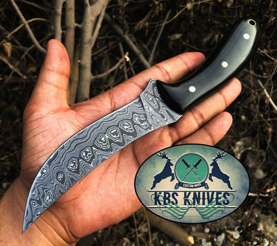 Premium Full Tang Damascus Steel Hunting and Skinning Knife - Korvel