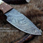Artisan Lamb Skinner Knife – Premium Damascus Steel with Elegant Bone & Rosewood Handle - Korvel