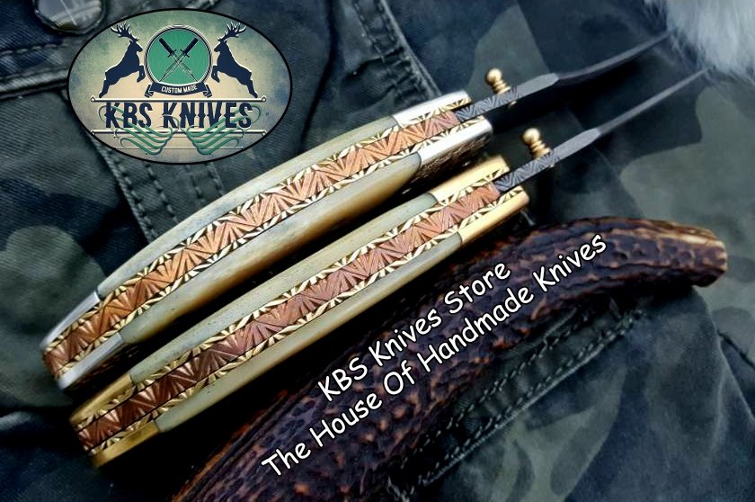 Exquisite Custom Handmade Damascus Steel Folding Pocket Knife - Korvel