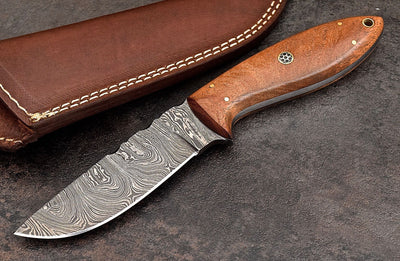Premium Custom Damascus Steel Hunting and Camping Knife - Korvel