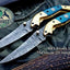 Exquisite Custom Damascus Steel Folding Pocket Knife - Korvel