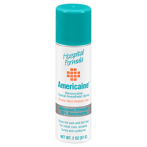 Spray anesthésique topique Americaine Benzocaine - 2 oz