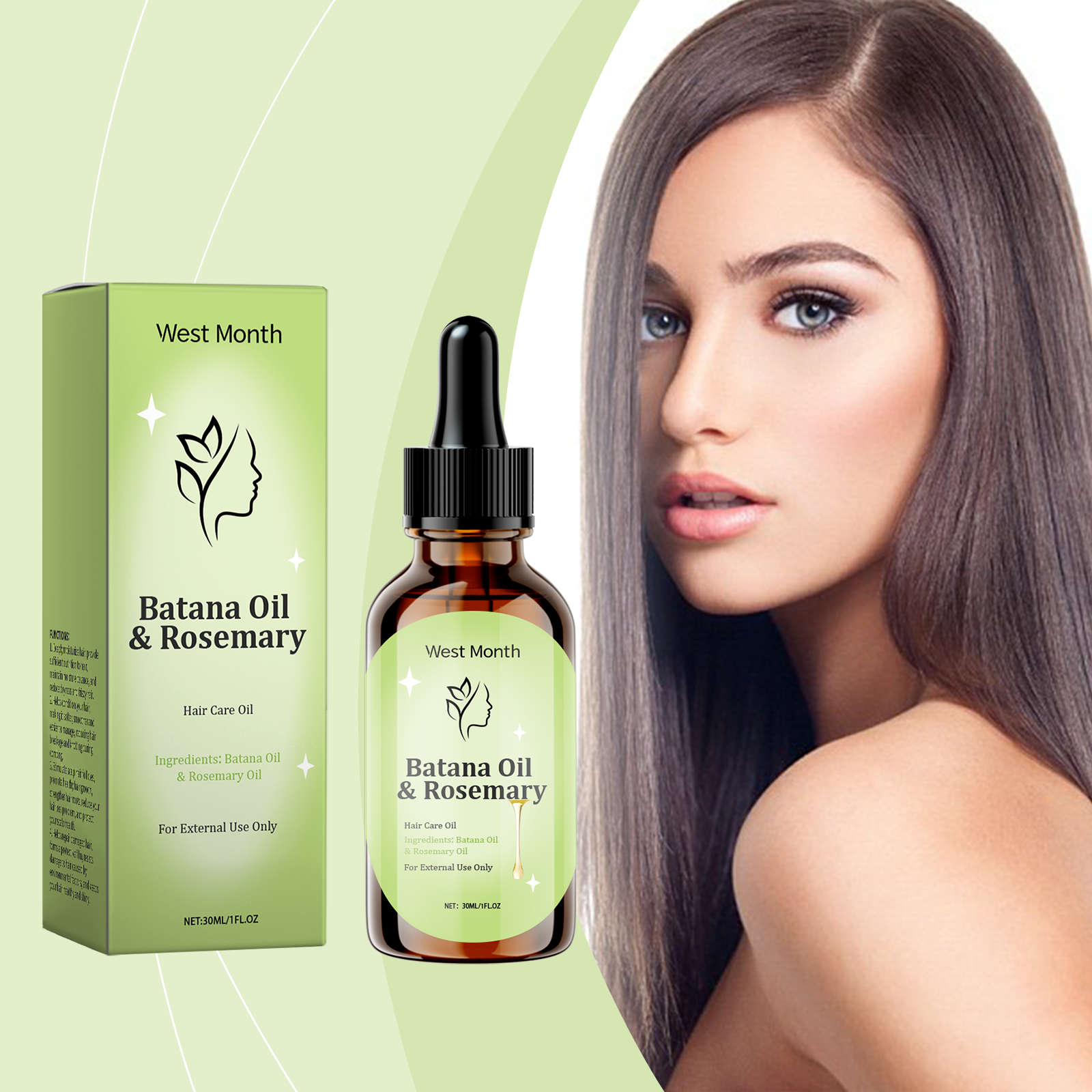 Rosemary Essential Oil For Hair Care Is Strong, Smooth, Straight And Curly, Nourishing And Growing Hair Care Essential Oil - Korvel