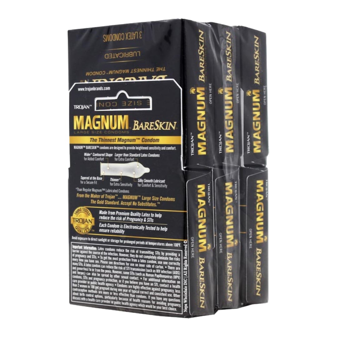 Préservatifs Trojan Magnum Bareskin Lubrifiés en Latex 3-Pack