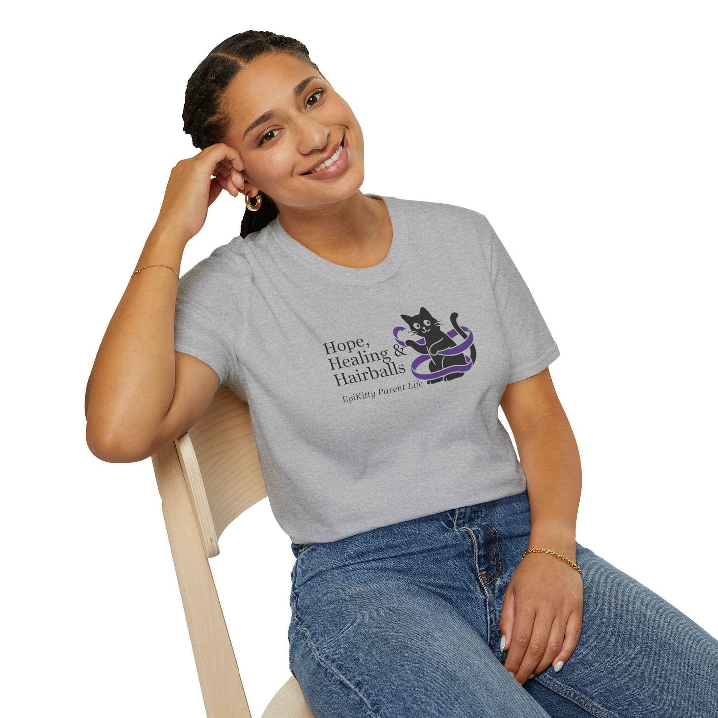 Hope & Hairballs Cat T-Shirt – Epikitty Parent Awareness Tee