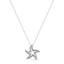 Collar de Colgante de Estrella de Mar con Diamantes en Acero Inoxidable .925