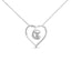 Collier en forme de cœur ouvert en argent sterling .925 avec ruban de sensibilisation torsadé
